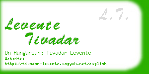 levente tivadar business card